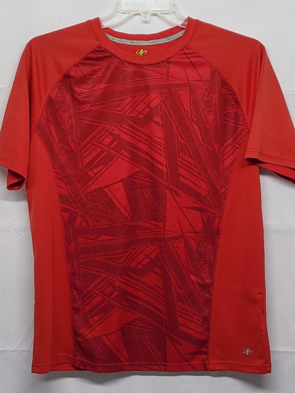 Nordic Track Mens T Shirt Activewear Size Large Geometric Print Short Sleeve